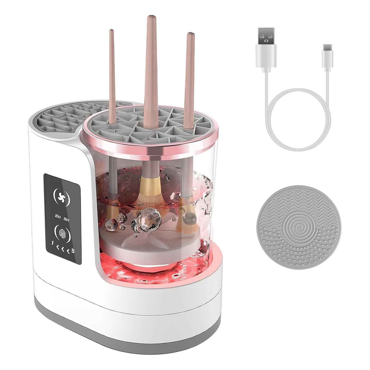 4 In 1 Electric Makeup Brush Cleaner USB Powered / Automatic Cleaning Machine