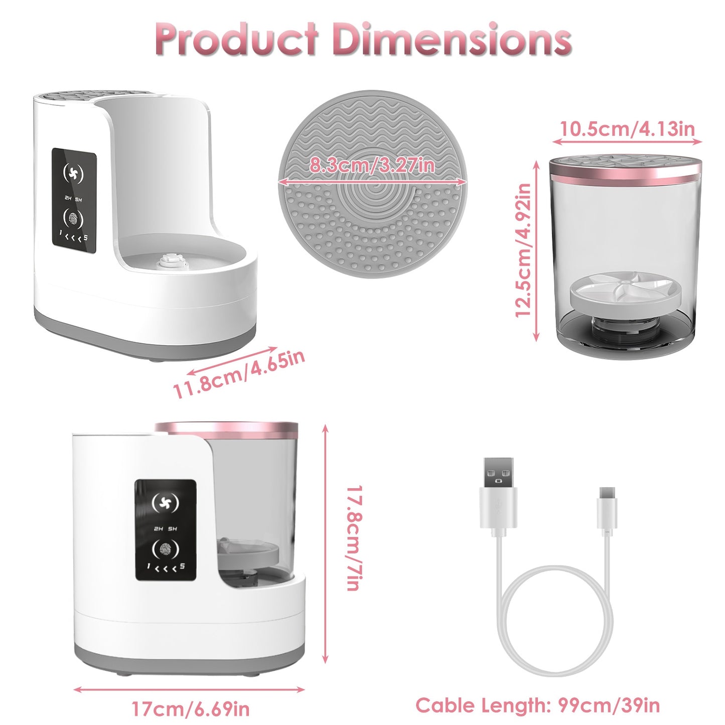 4 In 1 Electric Makeup Brush Cleaner USB Powered / Automatic Cleaning Machine